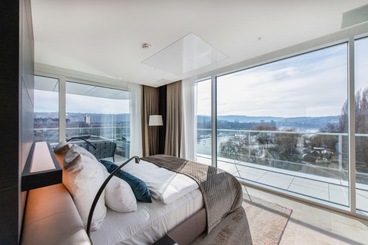 فندق Faehrhaus Koblenz المظهر الخارجي الصورة A bedroom at the hotel